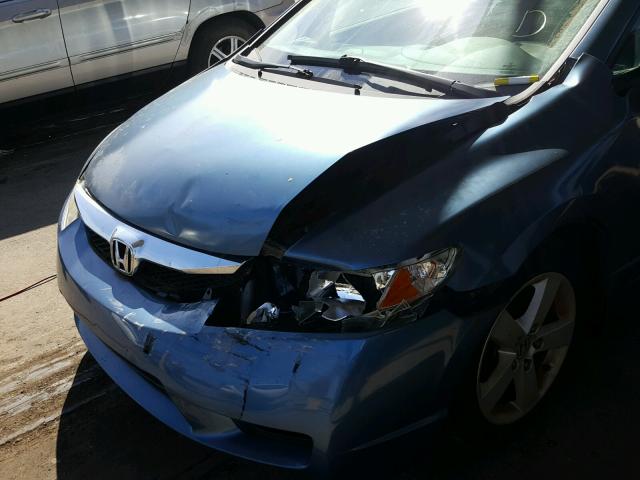 2HGFA16619H504527 - 2009 HONDA CIVIC BLUE photo 9