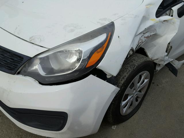 KNADM4A37D6177750 - 2013 KIA RIO LX Սպիտակ լուսանկար 9