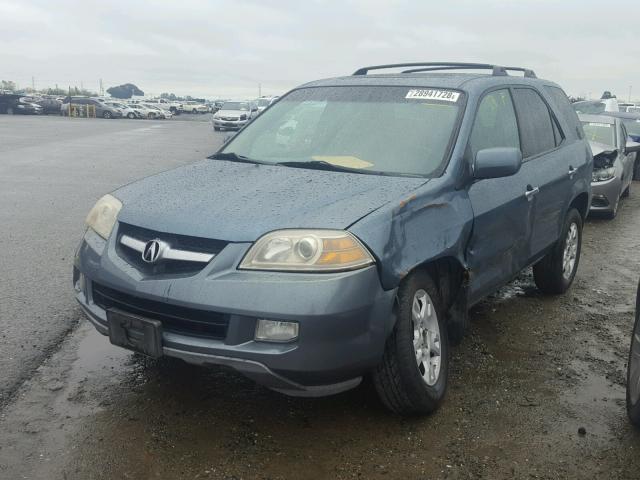 2HNYD18635H508224 - 2005 ACURA MDX TOURIN BLUE photo 2