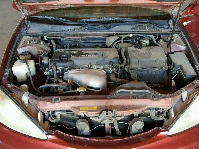 4T1BE32K43U173667 - 2003 TOYOTA CAMRY LE BURGUNDY photo 7