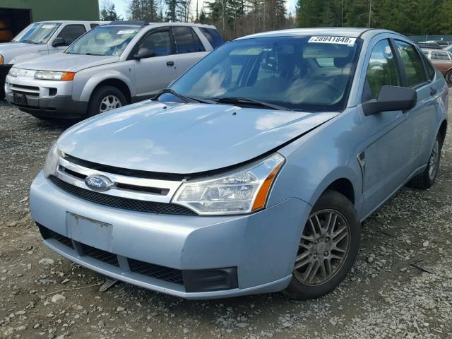 1FAHP35N58W298287 - 2008 FORD FOCUS SE BLUE photo 2