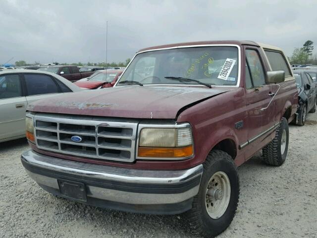 1FMEU15H4PLB23447 - 1993 FORD BRONCO U10 MAROON photo 2