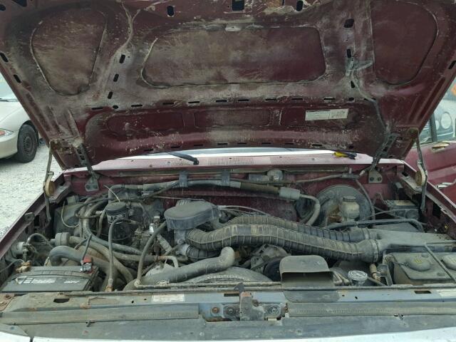 1FMEU15H4PLB23447 - 1993 FORD BRONCO U10 MAROON photo 7