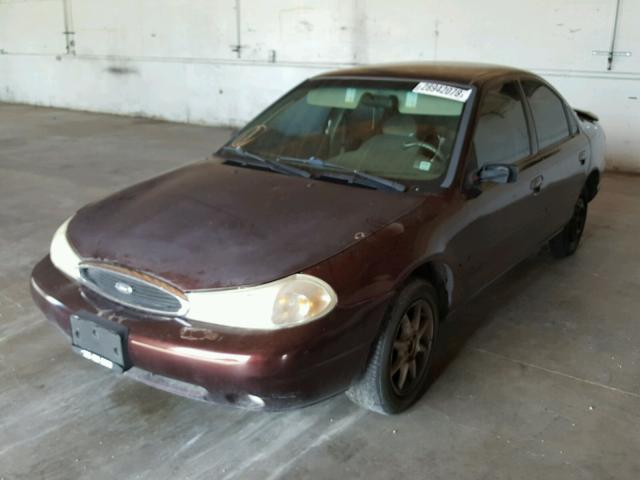 1FAFP66L5YK102829 - 2000 FORD CONTOUR SE BURGUNDY photo 2