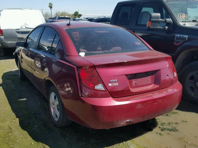 1G8AJ55F47Z132724 - 2007 SATURN ION LEVEL BURGUNDY photo 3