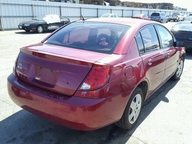 1G8AJ55F47Z132724 - 2007 SATURN ION LEVEL BURGUNDY photo 4