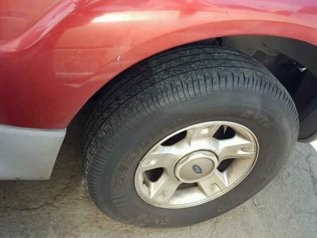 1FMZU67E31UB27881 - 2001 FORD EXPLORER S RED photo 9