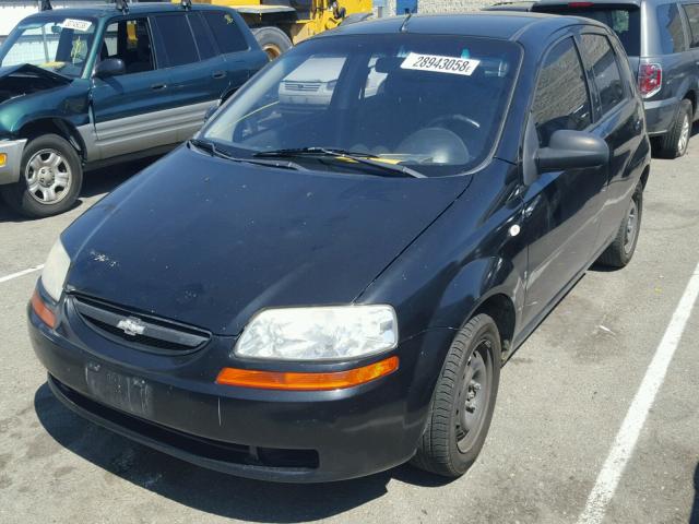 KL1TD66678B112351 - 2008 CHEVROLET AVEO BASE Czarny zdjęcie 2