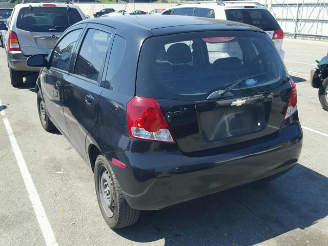 KL1TD66678B112351 - 2008 CHEVROLET AVEO BASE BLACK photo 3