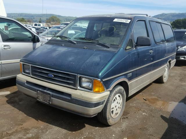 1FMDA41X2MZA76639 - 1991 FORD AEROSTAR GREEN photo 2