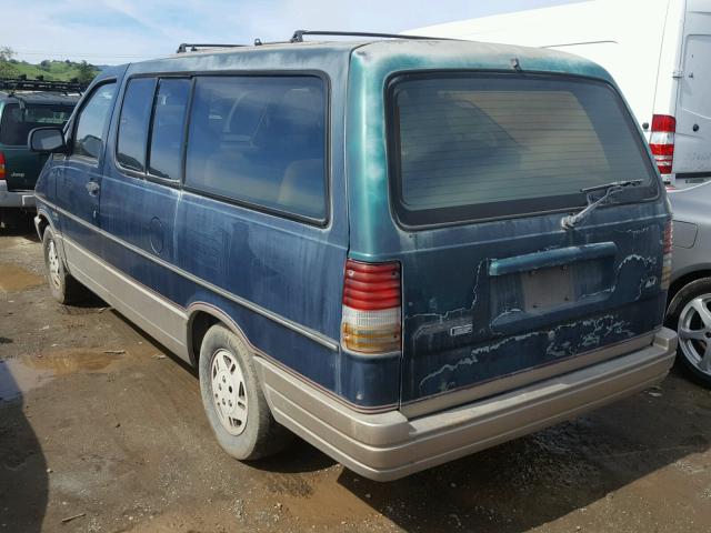 1FMDA41X2MZA76639 - 1991 FORD AEROSTAR GREEN photo 3