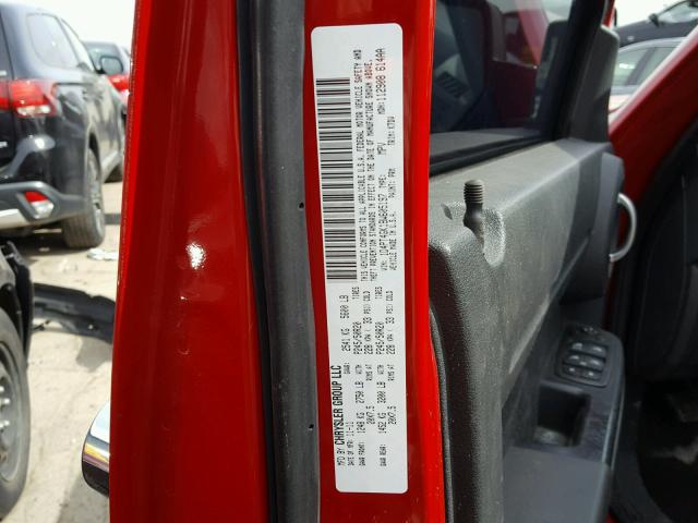 1D4PT4GK1BW605197 - 2011 DODGE NITRO HEAT RED photo 10