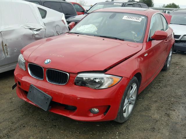 WBAUP9C57CVL91483 - 2012 BMW 128 I RED photo 2