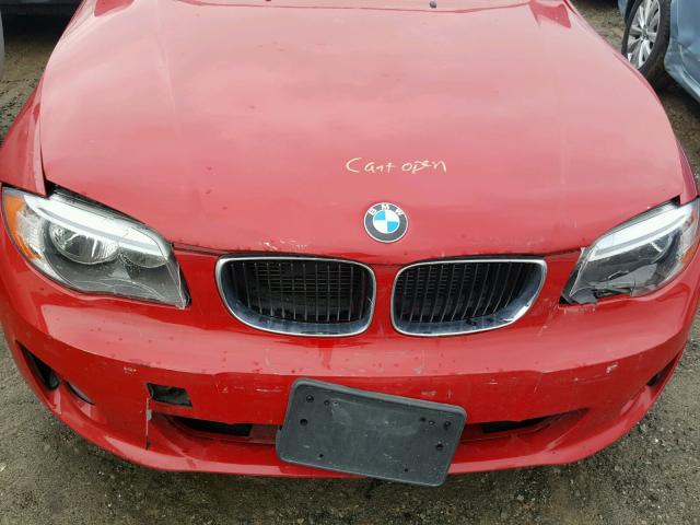 WBAUP9C57CVL91483 - 2012 BMW 128 I RED photo 7