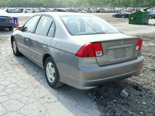 JHMES96675S002550 - 2005 HONDA CIVIC HYBR SILVER photo 3