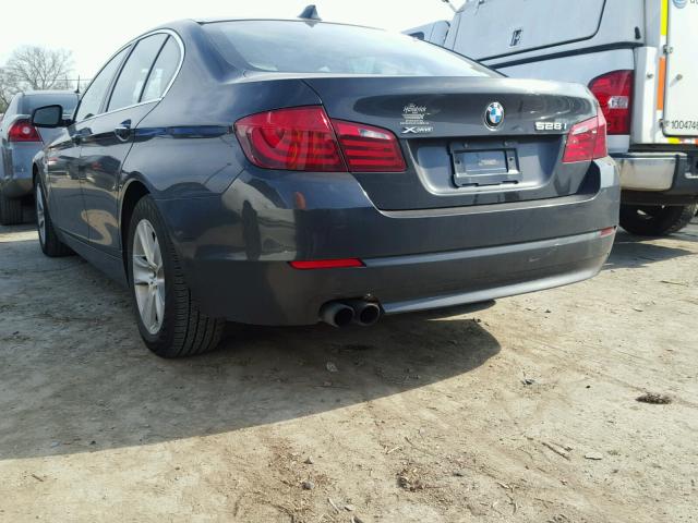 WBAXH5C54DD109715 - 2013 BMW 528 XI BLACK photo 3