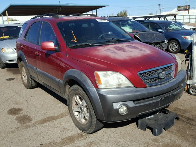 KNDJD733545243349 - 2004 KIA SORENTO EX RED photo 1