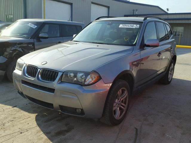 WBXPA93436WG77859 - 2006 BMW X3 3.0I SILVER photo 2