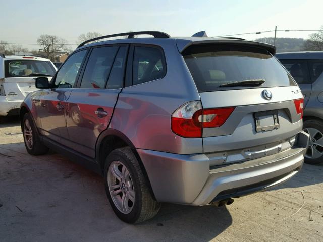 WBXPA93436WG77859 - 2006 BMW X3 3.0I SILVER photo 3
