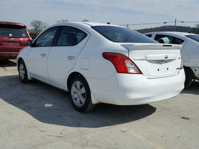 3N1CN7AP3DL860263 - 2013 NISSAN VERSA S WHITE photo 3