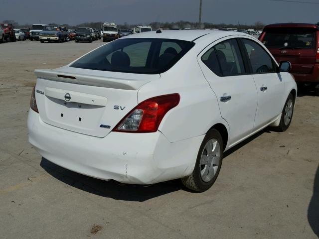 3N1CN7AP3DL860263 - 2013 NISSAN VERSA S WHITE photo 4