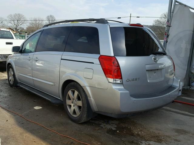 5N1BV28U24N324620 - 2004 NISSAN QUEST S SILVER photo 3