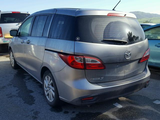 JM1CW2BL4E0163515 - 2014 MAZDA 5 SPORT SILVER photo 3