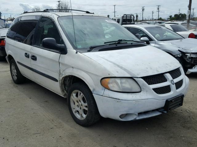 1D4GP25R13B258469 - 2003 DODGE CARAVAN SE WHITE photo 1