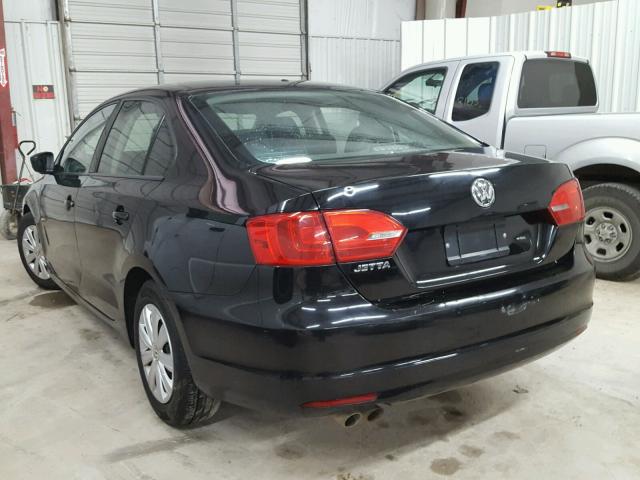 3VW2K7AJ5BM361580 - 2011 VOLKSWAGEN JETTA BASE 黑色 照片 3