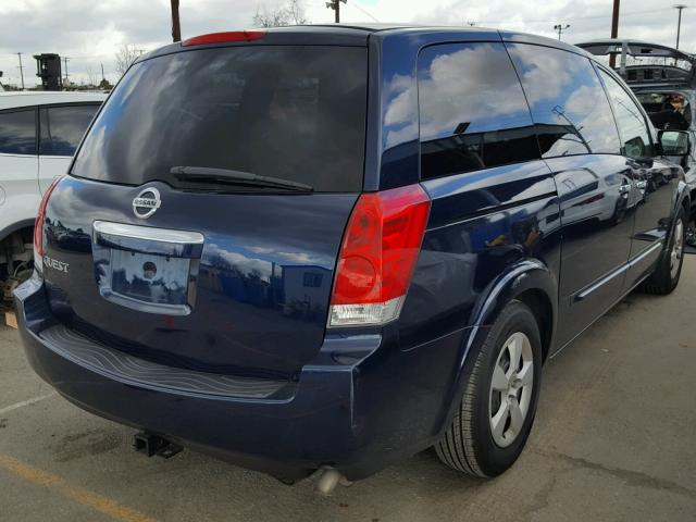 5N1BV28UX7N132009 - 2007 NISSAN QUEST S BLUE photo 4