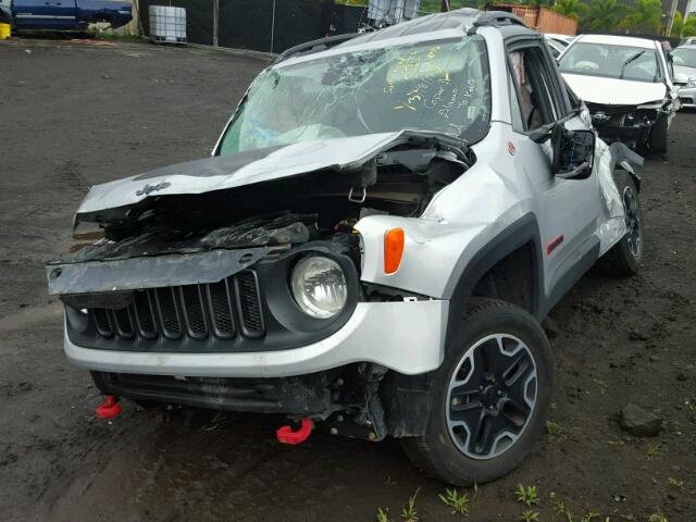 ZACCJBCB6HPE51619 - 2017 JEEP RENEGADE T SILVER photo 2