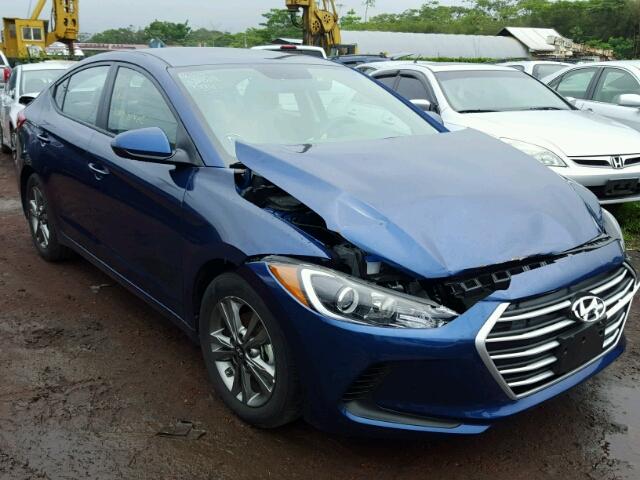 5NPD84LF9JH232330 - 2018 HYUNDAI ELANTRA SE BLUE photo 1