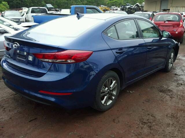 5NPD84LF9JH232330 - 2018 HYUNDAI ELANTRA SE BLUE photo 4