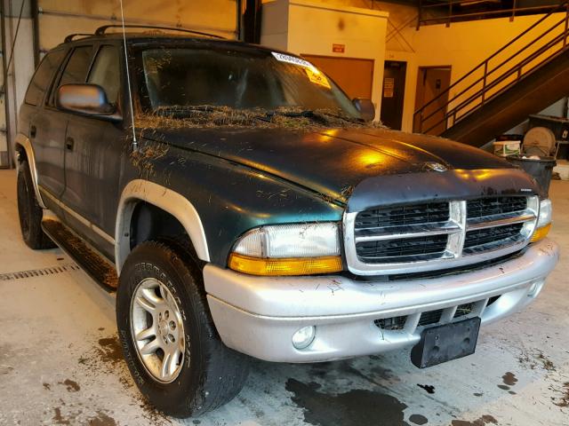 1D4HS58N93F542874 - 2003 DODGE DURANGO SL GREEN photo 1