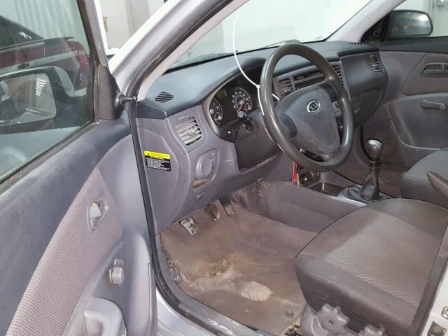 KNADE123376188971 - 2007 KIA RIO BASE SILVER photo 9