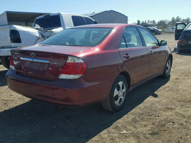 4T1BE30K56U128762 - 2006 TOYOTA CAMRY LE RED photo 4