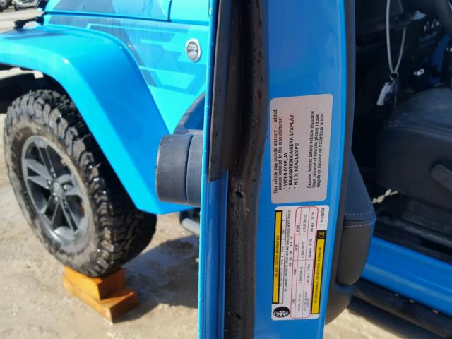 1C4AJWBG0HL629704 - 2017 JEEP WRANGLER S BLUE photo 10