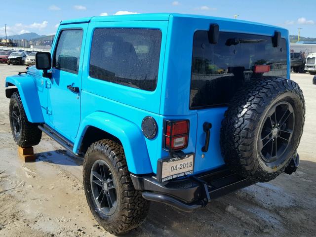 1C4AJWBG0HL629704 - 2017 JEEP WRANGLER S BLUE photo 3