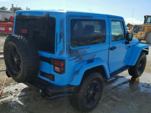 1C4AJWBG0HL629704 - 2017 JEEP WRANGLER S BLUE photo 4