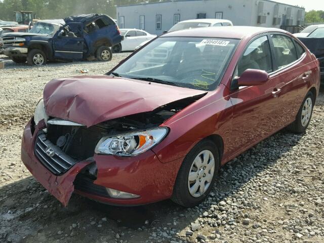 KMHDU46DX8U465750 - 2008 HYUNDAI ELANTRA GL BURGUNDY photo 2