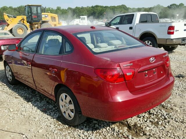 KMHDU46DX8U465750 - 2008 HYUNDAI ELANTRA GL BURGUNDY photo 3