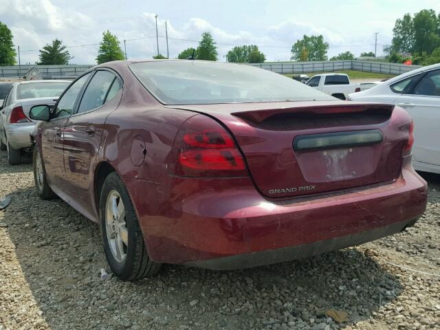 2G2WP552081180226 - 2008 PONTIAC GRAND PRIX MAROON photo 3