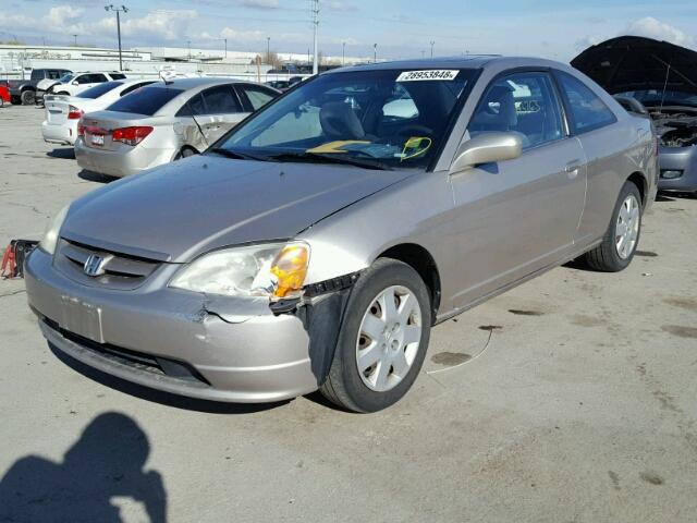 1HGEM22982L021697 - 2002 HONDA CIVIC EX SILVER photo 2