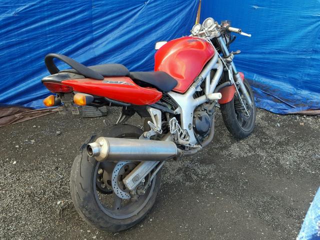 JS1VP52A1Y2101112 - 2000 SUZUKI SV650 RED photo 4