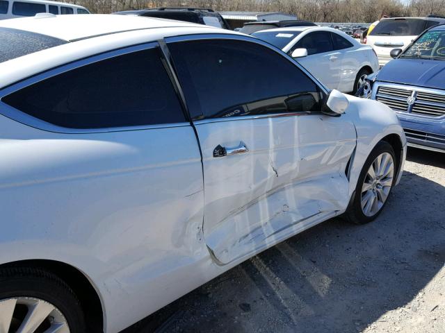 1HGCS2B82AA009995 - 2010 HONDA ACCORD EXL WHITE photo 9