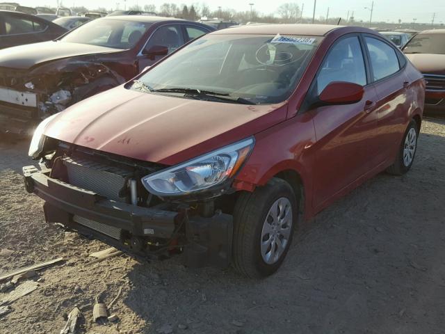 KMHCT4AE2HU247607 - 2017 HYUNDAI ACCENT SE RED photo 2