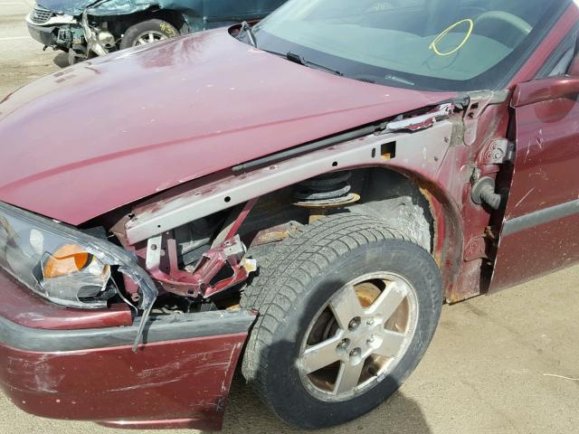 2G1WF52E119283961 - 2001 CHEVROLET IMPALA RED photo 9