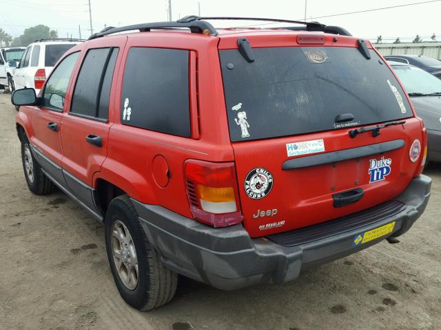 1J4GX48S31C532022 - 2001 JEEP GRAND CHER RED photo 3