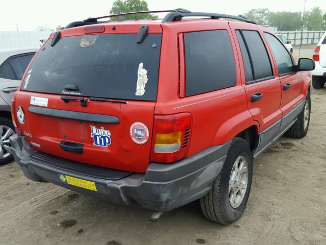 1J4GX48S31C532022 - 2001 JEEP GRAND CHER RED photo 4