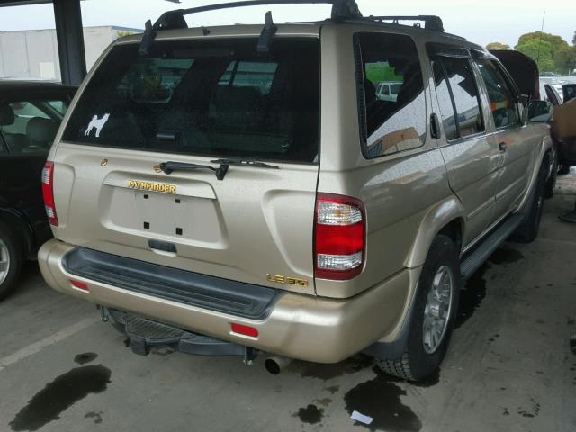 JN8DR09Y01W575735 - 2001 NISSAN PATHFINDER GOLD photo 4